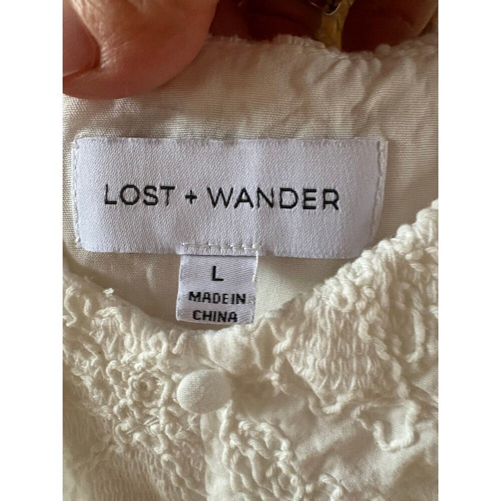 NEW Lost and wander white flora cottagecore sundress Large - Picture 10 of 11